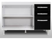 Balcão Gabinete de Pia Sem Tampo 120cm Nathan 2 Portas Rústico - SSX Multicoisas