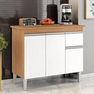 Balcão Gabinete de Pia sem Tampo Tatiane 100cm 3 Portas 1 Gaveta - SSX Multicoisas Balcão Gabinete de Pia sem Tampo Tatiane 100cm 3 Portas 1 Gaveta - SSX Multicoisas