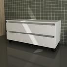 Balcão Gabinete Gaveteiro Multiuso 80 cm 2 Gavetas 4 Rodízios Para Banheiro Branco Balcão Gabinete Gaveteiro Multiuso 80 cm 2 Gavetas 4 Rodízios Para Banheiro Branco
