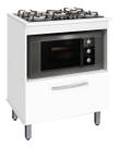 Balcao / Gabinete P/ Cooktop 05 Bocas E P/ Forno Bur. Branco