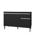 Balcão Gabinete P/pia S/tampo 120cm Tatiane - Ajl Móveis Cor Preto Balcão Gabinete P/pia S/tampo 120cm Tatiane - Ajl Móveis Cor Preto