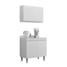 Balcão Gabinete Para Cooktop 80cm 2 Portas Ellen - SSX Multicoisas