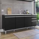 Balcão Gabinete Para Pia 180cm 4 Portas Ágatha - SSX Multicoisas