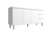 Balcão Gabinete Para Pia Andreia S/Tampo 160cm 3 Portas 3 Gavetas - Ajl Móveis