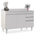 Balcão Gabinete para Pia com Tampo 120cm Michigan Branco - Lumil