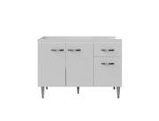 Balcão Gabinete Para Pia Gabriela Sem Tampo 120cm 3 Portas 1 Gaveta - Ajl Móveis Balcão Gabinete Para Pia Gabriela Sem Tampo 120cm 3 Portas 1 Gaveta - Ajl Móveis