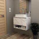 Balcão Gabinete Suspenso para Banheiro sem Cuba 60cm BN3606 Tecnomóbili