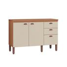 Balcão Grande Cozinha Positano New 100 MDF 2 Portas 3 Gavetas