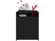 Balcão Home Office 2 Portas Mobile Cool Preto - Artany