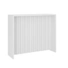 Balcão Ilha Ripado Milla Branco Mdf 120cm Carraro Balcão Ilha Ripado Milla Branco Mdf 120cm Carraro