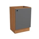 Balcão Kappesberg Pixel 1 Porta Canela/Cinza Sagrado 60cm