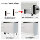 Balcão Madesa Acordes 100% Mdf 60 Cm 3 Gavetas Branco/rustic