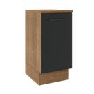 Balcão Madesa Agata 40cm 1 Porta Rustico Preto Balcão Madesa Agata 40cm 1 Porta Rustico Preto