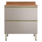 Balcão Mdf 1 Porta e 1 Gaveta 80cm com Tampo Proença Balcão Mdf 1 Porta e 1 Gaveta 80cm com Tampo Proença