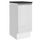 Balcão MDF 35cm 1 Porta Branco Brilho