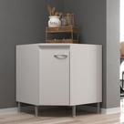 Balcão Modulado De Canto Com Tampo Fidelitá Viena 75 Cm 1 Porta Branco