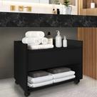 Balcão Móvel de Banheiro MDF Organizador Gabinete com Rodízios SSX Multicoisas