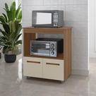 Balcão Multiuso 75cm Angela com 2 Portas 1 Nicho Para Forno - Savana/Off White Móblis
