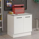Balcão Multiuso 80cm 2 Portas Branco Agata Madesa Balcão Multiuso 80cm 2 Portas Branco Agata Madesa