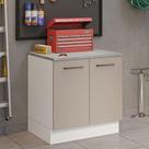 Balcão Multiuso 80cm 2 Portas Branco/crema Madesa Balcão Multiuso 80cm 2 Portas Branco/crema Madesa