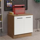 Balcão Multiuso 80cm 2 Portas Rustic/Branco Agata Madesa Balcão Multiuso 80cm 2 Portas Rustic/Branco Agata Madesa