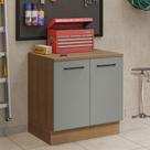 Balcão Multiuso 80cm 2 Portas Rustic/cinza Madesa Balcão Multiuso 80cm 2 Portas Rustic/cinza Madesa