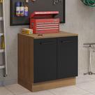 Balcão Multiuso 80cm 2 Portas Rustic/Preto Agata Madesa Balcão Multiuso 80cm 2 Portas Rustic/Preto Agata Madesa