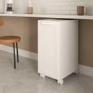 Balcão Multiuso com rodízios 35 cm 1 Porta Bertolini Branco Balcão Multiuso com rodízios 35 cm 1 Porta Bertolini Branco