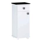 Balcão Multiuso Emily 1 Porta Gabinete 1 Gaveta Branco/Onix