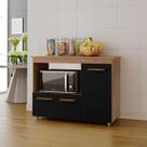 Balcão Multiuso Liza 114cm 2 Portas com Espaço para Microondas