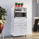 Balcão Multiuso Micro-ondas 2 Portas 1 Gaveta