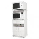 Balcão Multiuso p/Forno 2 Portas 2 Nichos e 1 Gaveta Branco