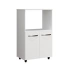 Balcão Multiuso Para Cozinha Micro-ondas 2 Portas Taiane Branco