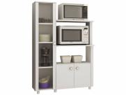 Balcão Multiuso para Forno e Micro-ondas com 3 Portas e 4 Prateleira BL3304