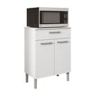 Balcão Multiuso para Forno Microondas 2 Portas e 1 Gaveta Diamond Branco - Pallazio Balcão Multiuso para Forno Microondas 2 Portas e 1 Gaveta Diamond Branco - Pallazio