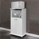 Balcão Multiuso para Forno ou Micro-ondas 2 Portas - Branco