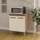 Balcão Multiuso Serena 75cm 2 Portas para Cozinha Com Tampo Inteiro