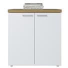 Balcao Multiuso Tampo Tamburato 70cm Olmo Branco Tok Arty Olmo Branco