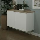 Balcão Nature 110cm Estilare Blc4035 Branco-carvalho Balcão Nature 110cm Estilare Blc4035 Branco-carvalho