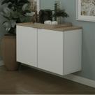 Balcão nature 110cm estilare blc4035 branco/carvalho Balcão nature 110cm estilare blc4035 branco/carvalho