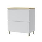 Balcao nesher rainha 1p basc 1gav 80cm branco/nature