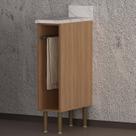 Balcão Nicho 20cm com Tampo e Porta Toalha Cz