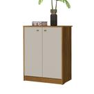Balcão Office Multiuso Organizador Funcional Freijó Off White