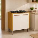 Balcão para Cooktop 2 Portas MDF Linha Demi Espresso Móveis Balcão para Cooktop 2 Portas MDF Linha Demi Espresso Móveis