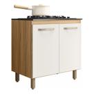 Balcão Para Cooktop 4 ou 5 Bocas Armário Multiuso de Cozinha 80cm Com 2 Portas Balcão Para Cooktop 4 ou 5 Bocas Armário Multiuso de Cozinha 80cm Com 2 Portas