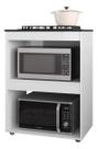 Balcão Para Cooktop 4 ou 5 Bocas Com Espaço Para Forno e Microondas Ravena Branco Balcão Para Cooktop 4 ou 5 Bocas Com Espaço Para Forno e Microondas Ravena Branco