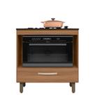Balcão para Cooktop 4 ou 5 Bocas e Forno com 1 Gaveta Ipe Nicioli