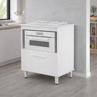 Balcão para Cooktop 4 ou 5 Bocas Florida com Espaço para Forno e Pés em MDP