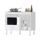 Balcão para Cooktop 5 Bocas com Espaço para Forno 1 Porta 1 Gaveta Cozinha Compacta Multiuso