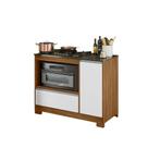 Balcão para Cooktop 5 Bocas e Forno Notável NT 3050 Freijó/Branco